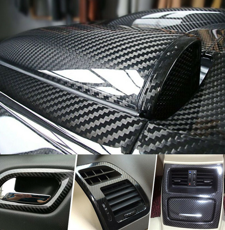 Auto Parts Accessories Carbon Fiber Vinyl Film Car Interior Wrap Stickers 12x60