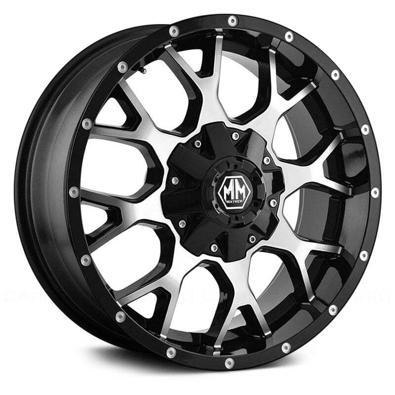 Mayhem 8015 Warrior 20x9 Black Wheel 5x139 7mm 0 Offset 87mm Bore Single Rim