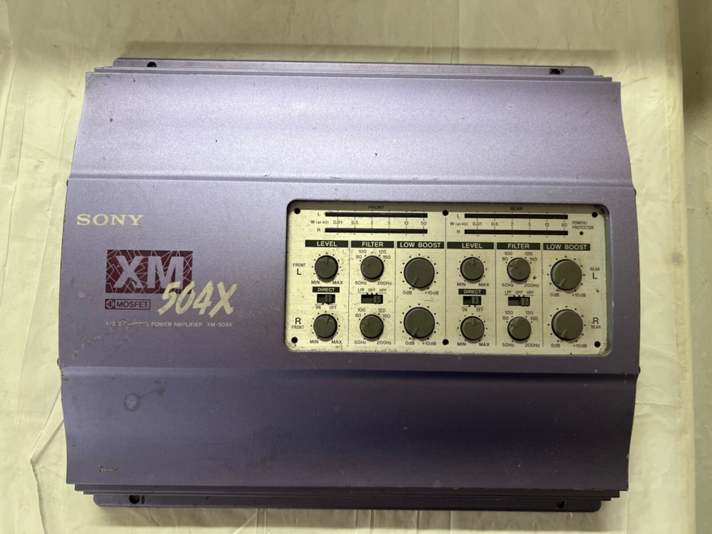 Old School Sony XM-504X 4 Channel Amplifier,RARE,amp,Vintage,SQ,Japan