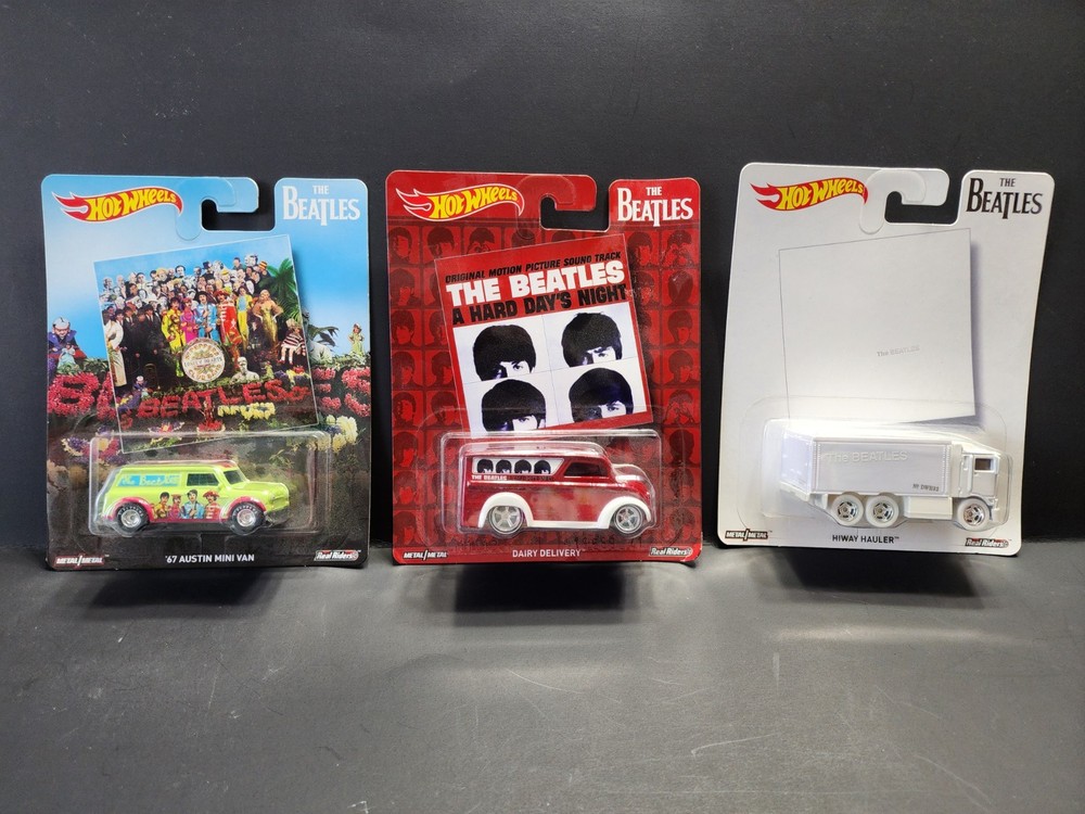 2016 The Beatles Hot Wheels 3-Piece Car Lot