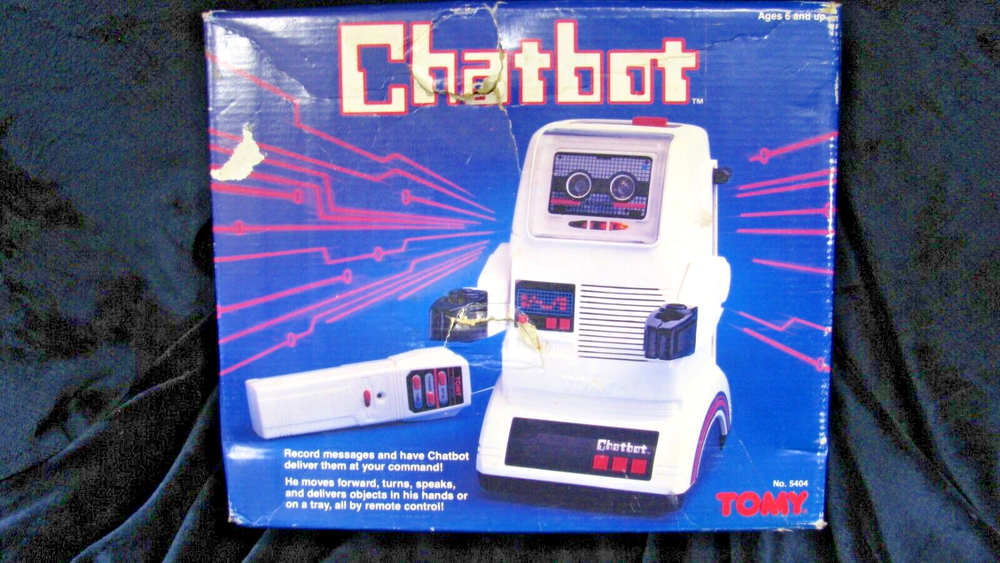 1980s Vintage Tomy Chatbot Remote Control Robot CIB