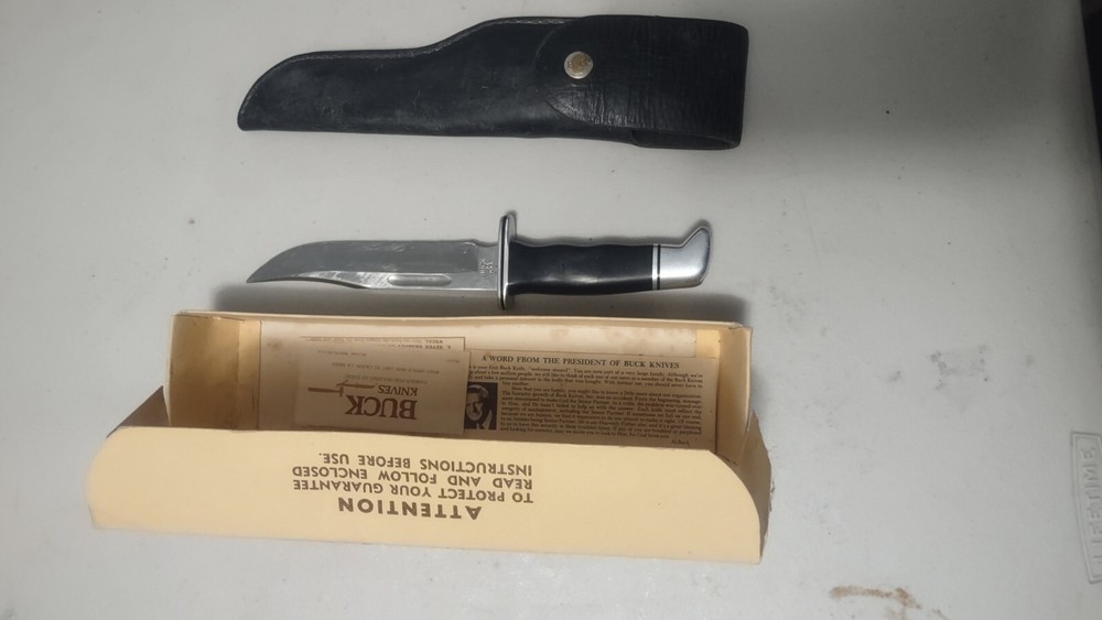 BUCK ANVIL PATHFINDER HUNTING KNIFE 105 ANVIL or custom USA SHEATH