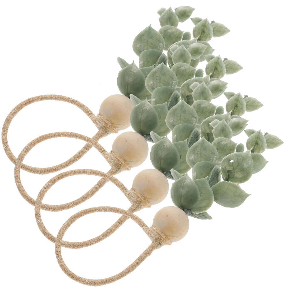 4 Floral Napkin Ring Buckles for Christmas Table Decor