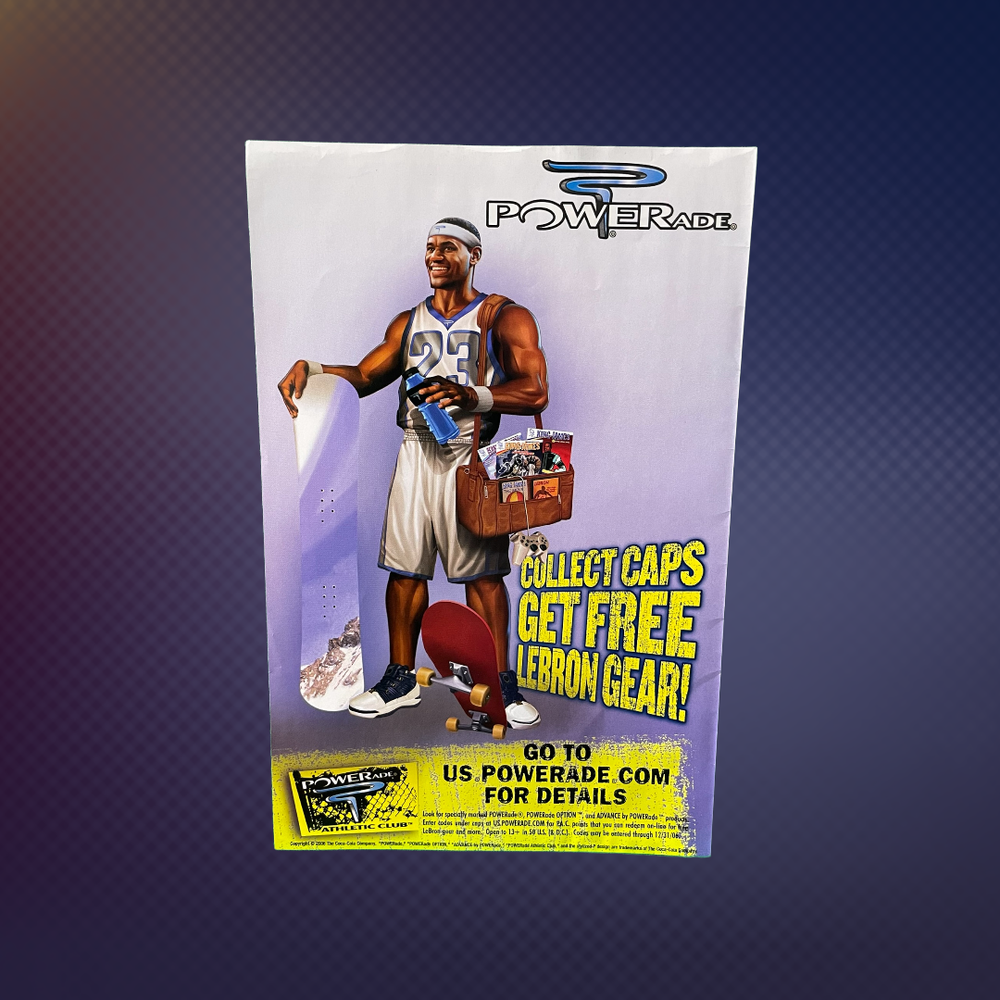 Lebron James Powerade Original Print Ad 2000's Promo Caps Gear 2006 Headband