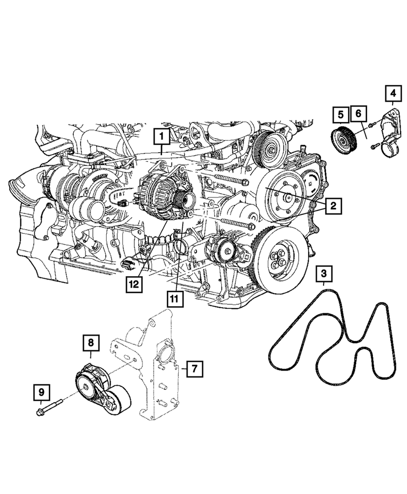 Genuine Mopar Hex Flange Head Bolt Mounting Rocker Arm Cover 3928873
