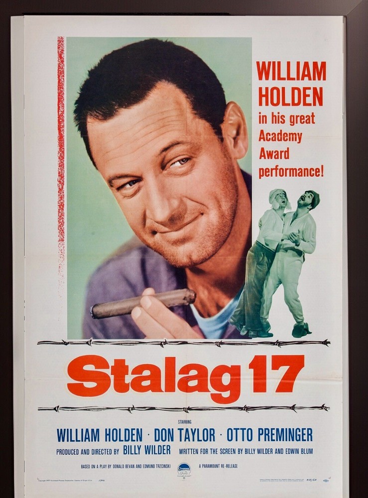 Stalag 17 ORIGINAL (1959 Release) Folded (27x40) Movie Poster *NEAR MINT*