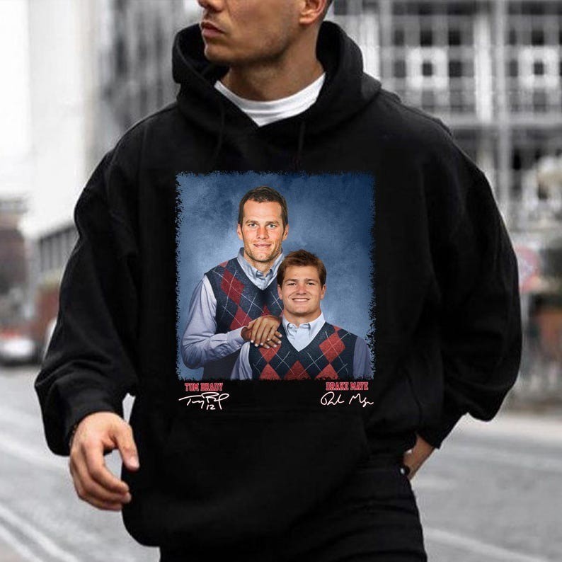 Retro Tom Brady Drake Maye Step Brothers Football SweatShirt, Sport fan gift