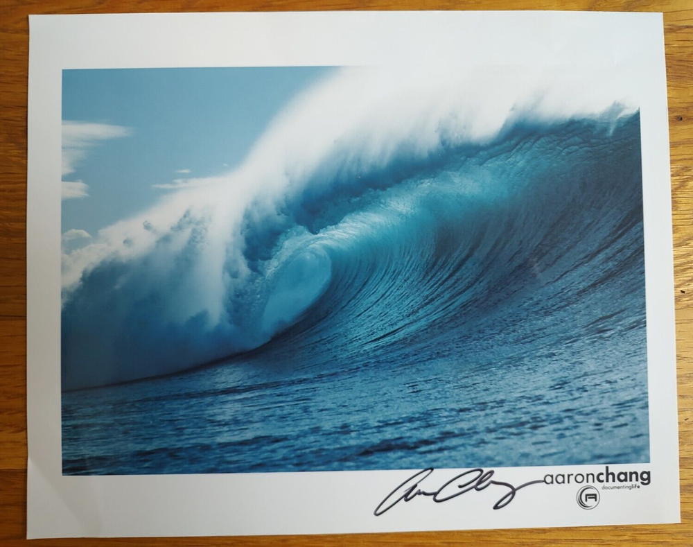 Aaron Chang Signed Fine Art Ocean Wave Pipeline Modern Photography-image