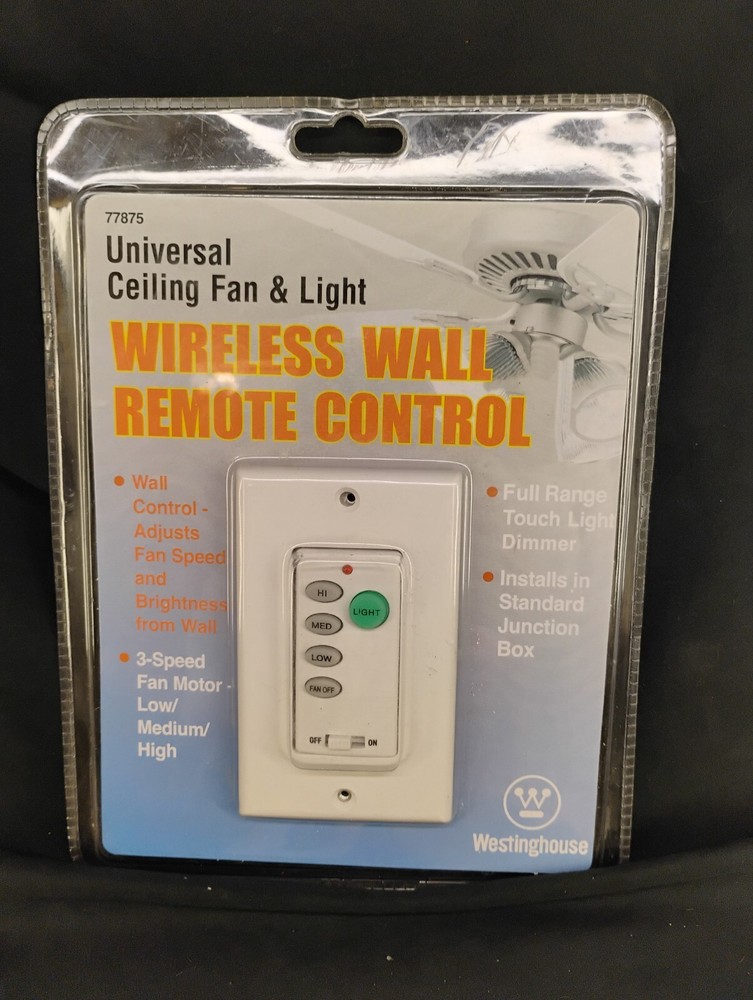 Westinghouse 77875 3 Speed Ceiling Fan Light Wall Control    Full Range Receiver