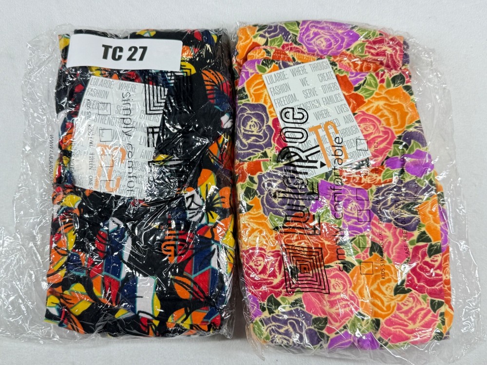 2 Pair of New LuLaRoe Tall and Curvy Buttery Soft Workout Yoga Leggings TC 27