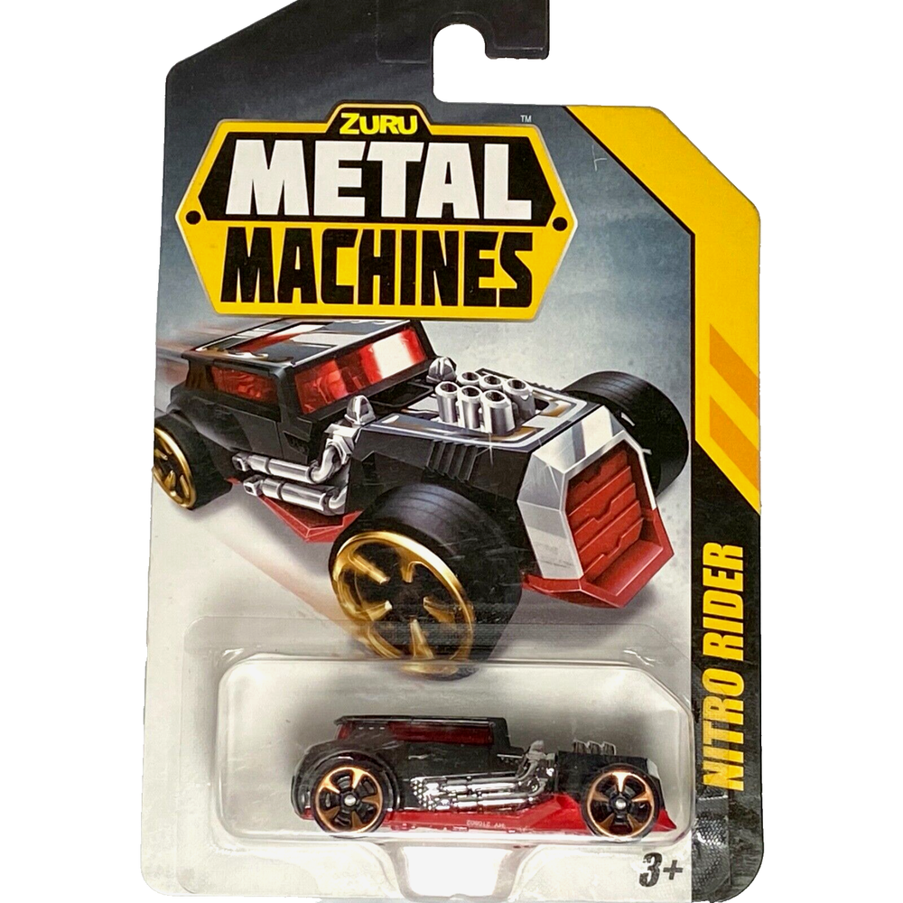 Metal Machines Nitro Hot Rod 1:64 Black Red Chrome Model Toy Car NIP 2021