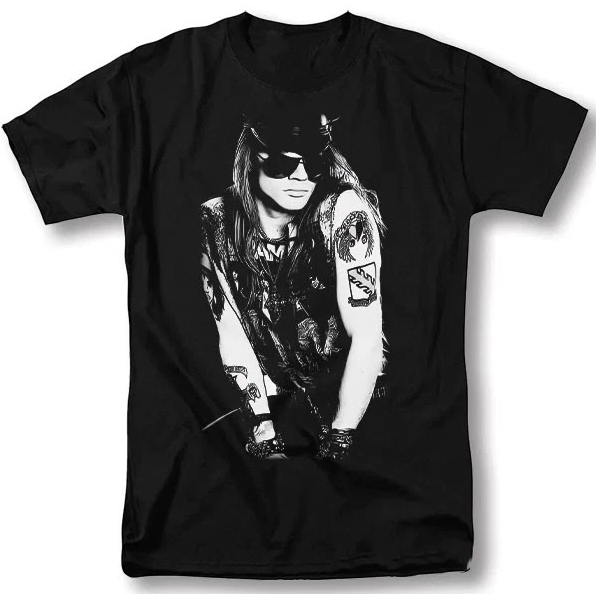 Guns N Roses Axl Rose Hard Rock Metal Legend Concert Tour Vtg Retro Tee unisex