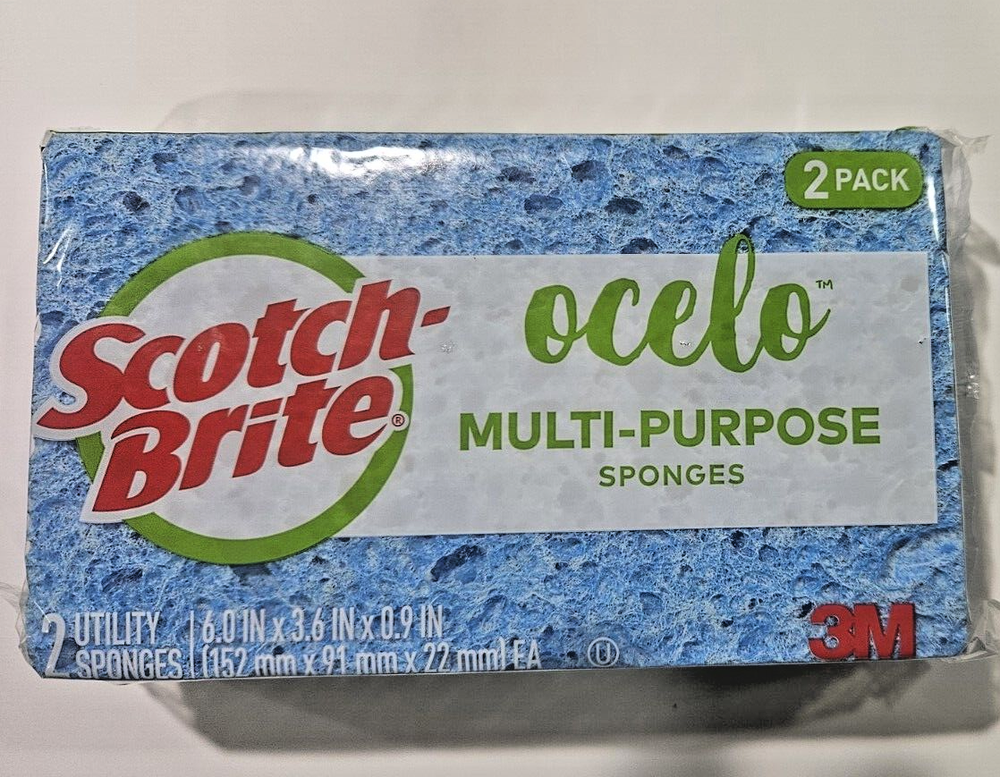 Scotch-Brite ocelo Utility Sponge, 7243-T, 6 x 3.6 x 0.9
