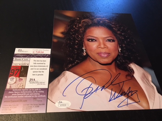 Oprah Winfrey signed photo 8x10 proof JSA COA autographed talk show legend RACC