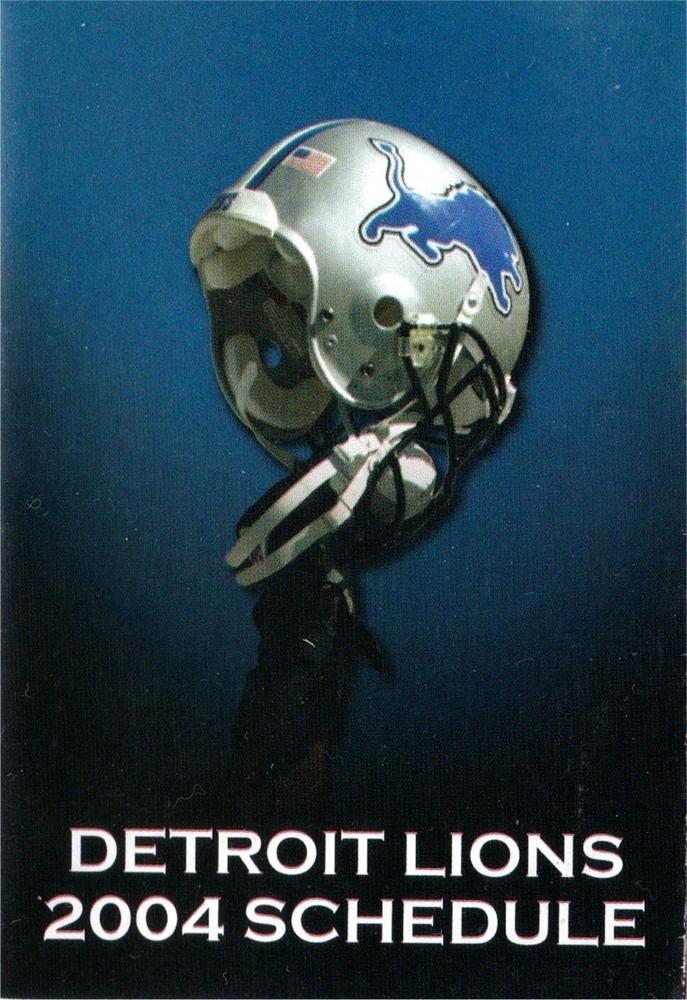 2004 Detroit Lions NFL Football Pocket Schedule- Pepsi