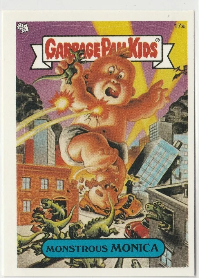 Monstrous Monica #17a Garbage Pail Kids GPK Godzilla kaiju monster 2003 ANS1