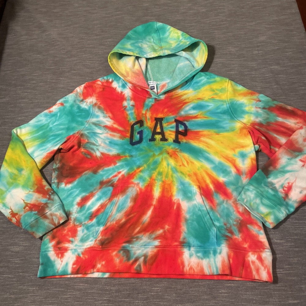 GAP custom tie dye GAP patch hoodie stretch women’s XL sweatshirt
