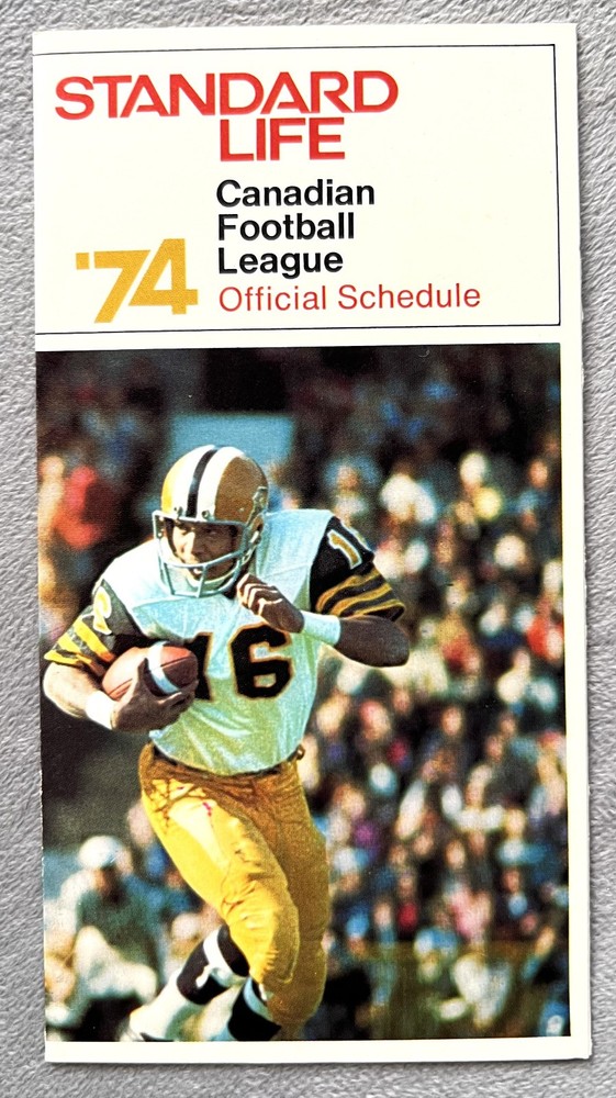 1974 Ottawa Rough Riders Canadian Football League Schedule