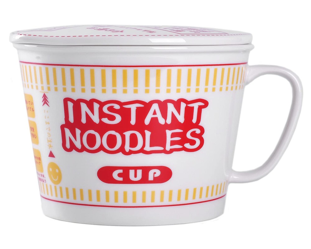 27 oz Ceramic Modern Instant Noodles Bowl Cup Mug, Large Ramen Bowl with Hand...