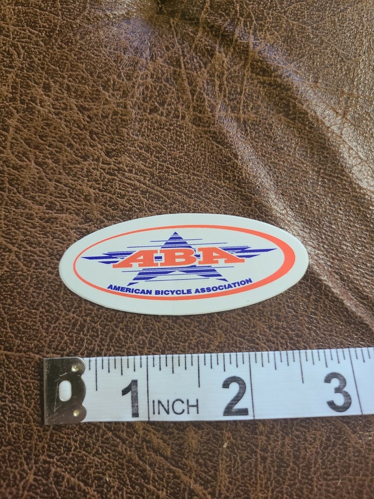 ABA Sticker American bicycle association bmx racing vintage oval white-image