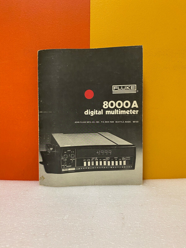 Fluke 8000A Digital Multimeter User Guide and Operating Instructions