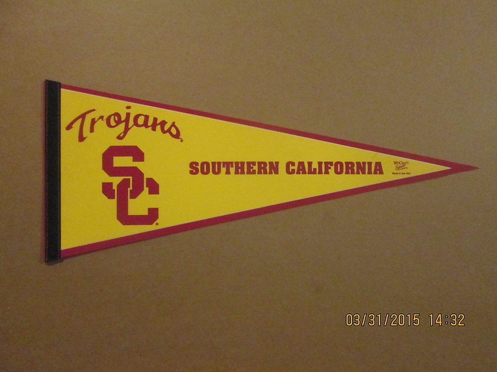Vintage USC Trojans 2000s Logo College Football Pennant