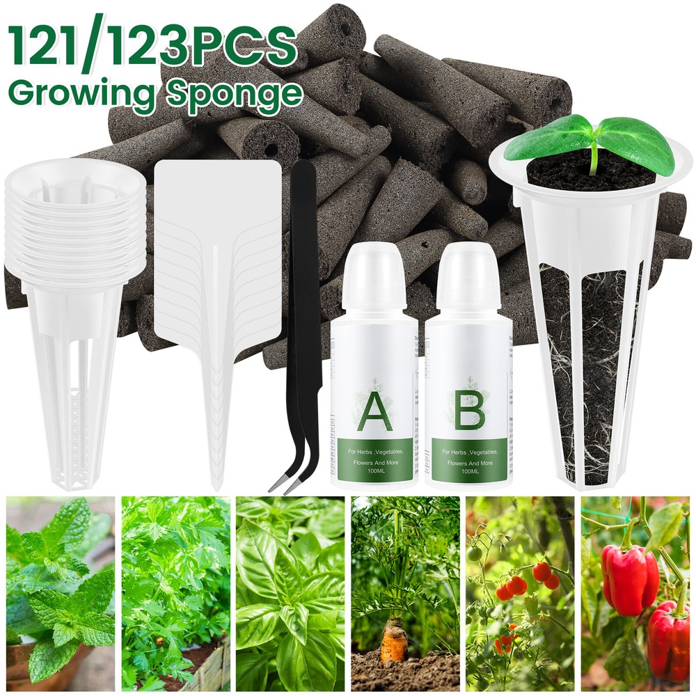 121/123Pcs Hydroponic Growing Kit Plant Seed Pods Hydroponic Pods Supplies ⚢