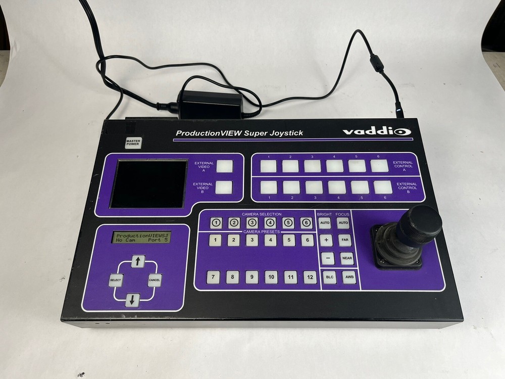 Vaddio ProductionView Super Joystick 999-5300-000 Black Wired Camera Controller