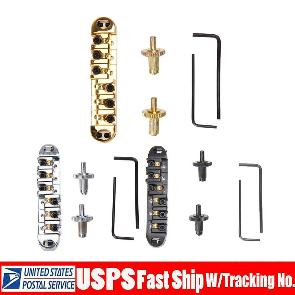 Tune-o-Matic Roller Saddle Bridge Nuts for Les Paul LP SG ES Black/Chrome/Gold