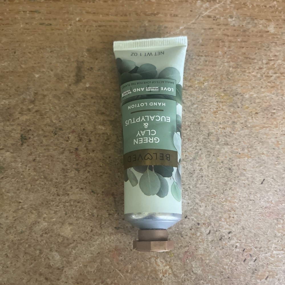Beloved Green Clay Eucalyptus Hand Cream Lotion 1 Oz. Love Beauty Planet Deal