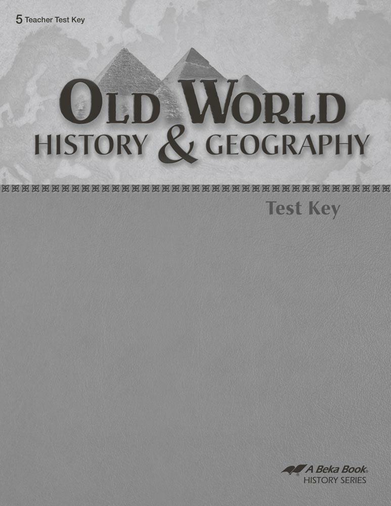Abeka 5th Grade Old World History Geography Test Key  -image