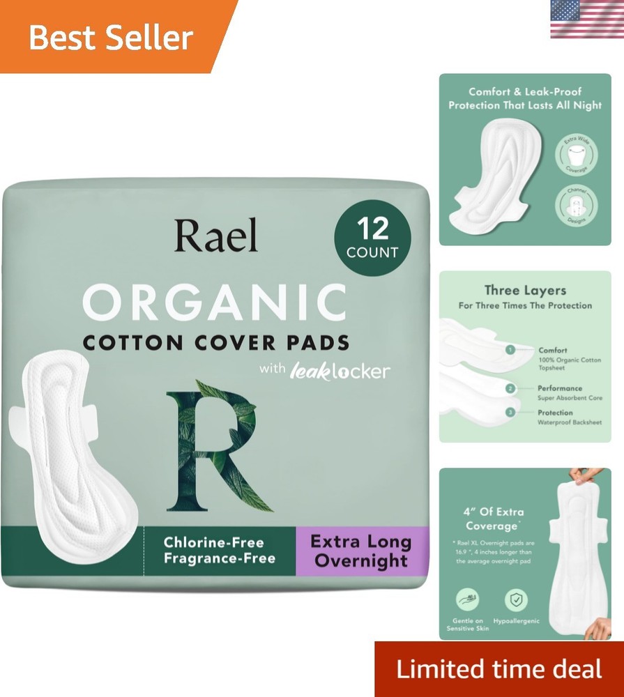 Organic Cotton Extra Long Overnight Pads for Ultimate Absorbency & Comfort