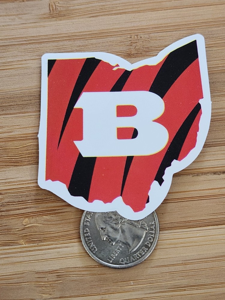 CINCINNATI BENGALS NFL Football Team Sticker Decal for Fans Ohio Support