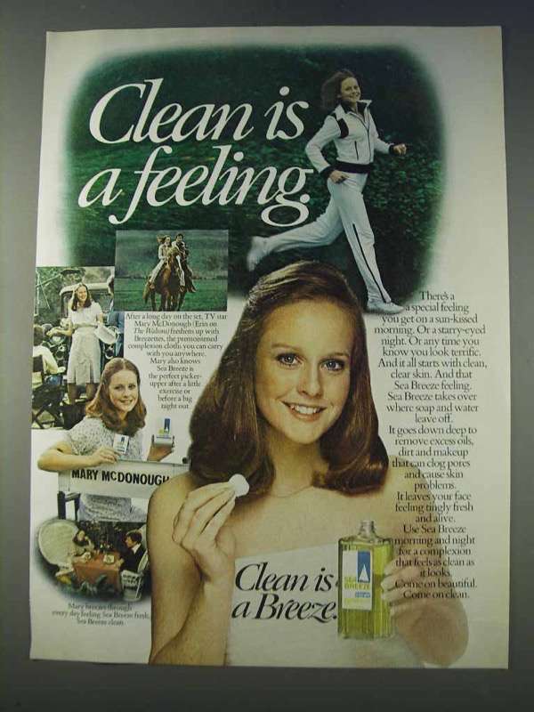 1978 Sea Breeze Antiseptic Skin Ad Featuring Mary McDonough