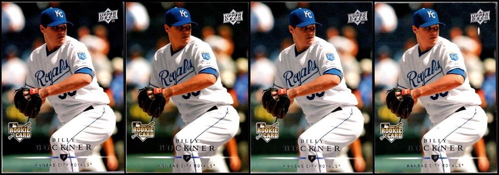 Upper Deck Billy Buckner (4) Card Lot - LIMITED EDITION – RARE GEM