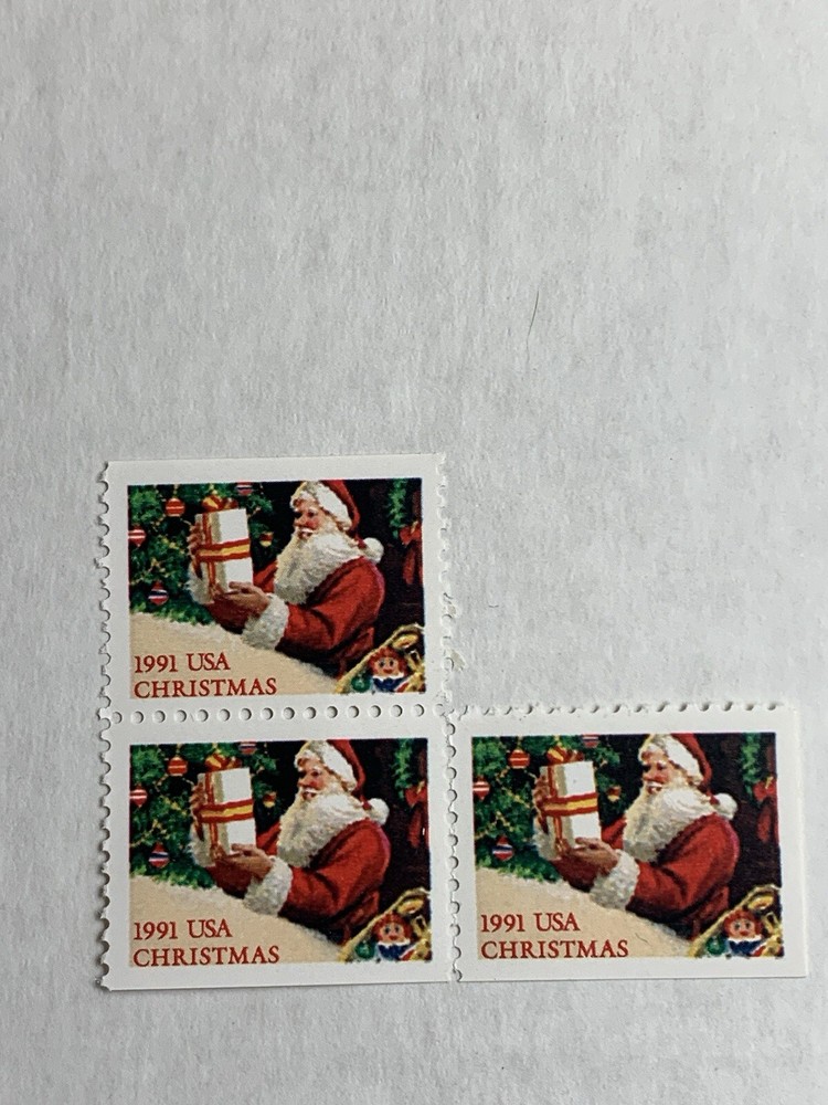 Santa With A Present 29 Cent Christmas Contemporary
