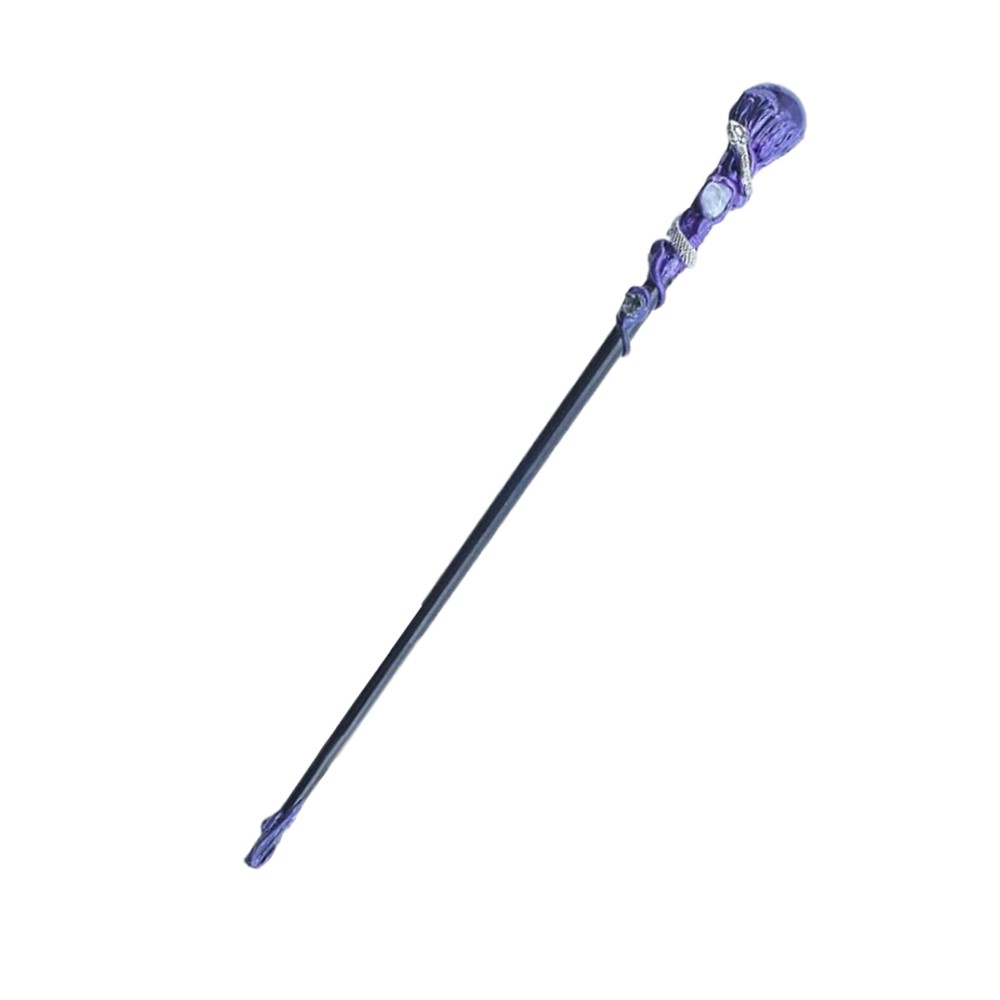30cm Amethyst Crystal Witch Wizard Wand for Halloween Prop and Magic Point Stick