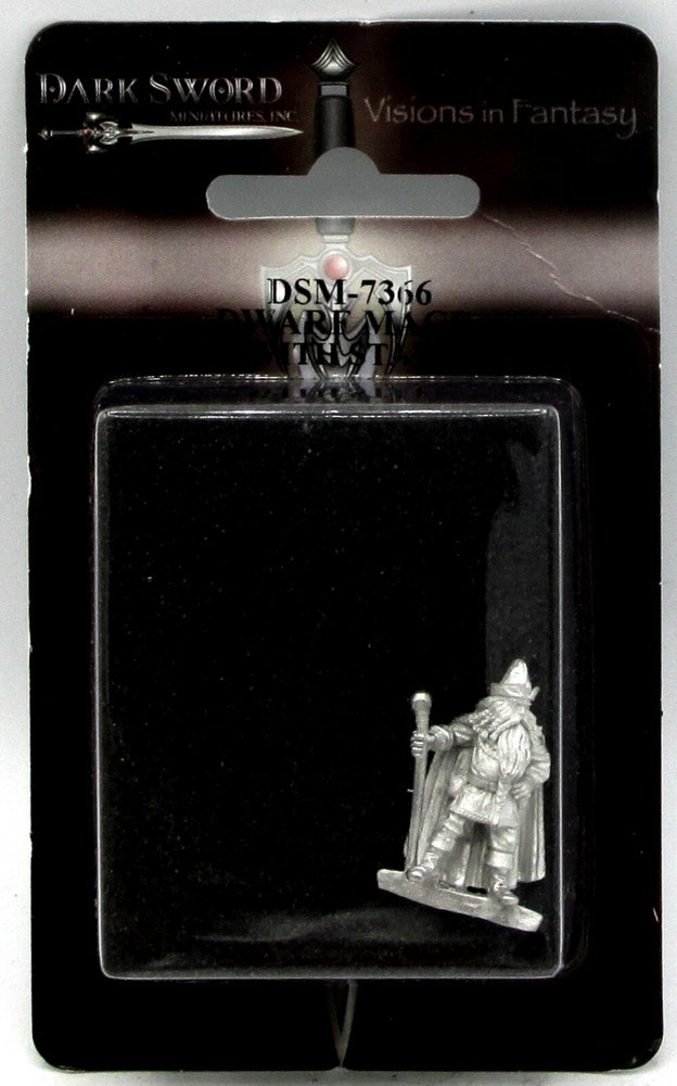 Dark Sword DSM-7366 Dwarf Mage with Staff (Tom Meier) Dwarven Wizard Sorcerer