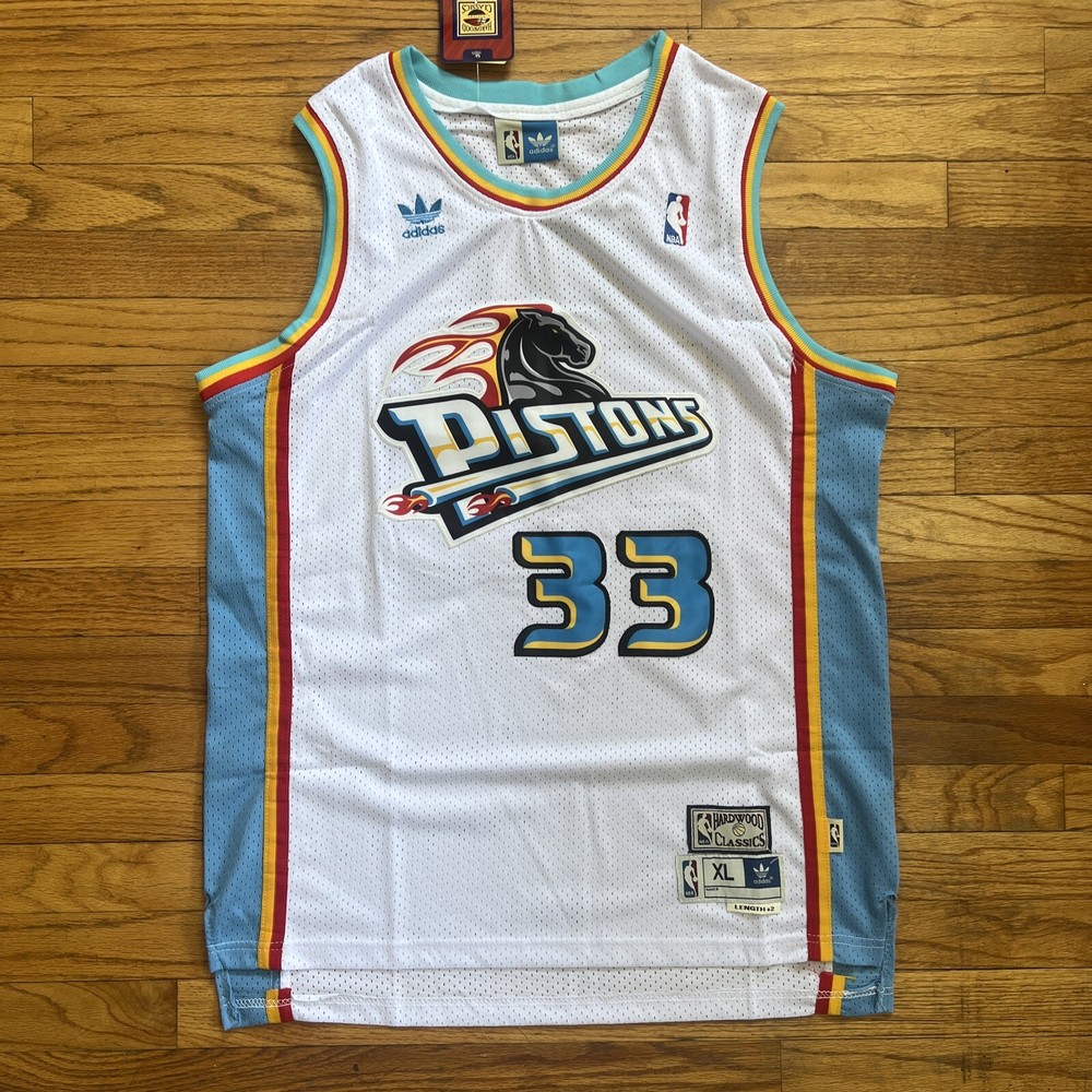 Grant Hill Detroit Pistons White Jersey Size Large