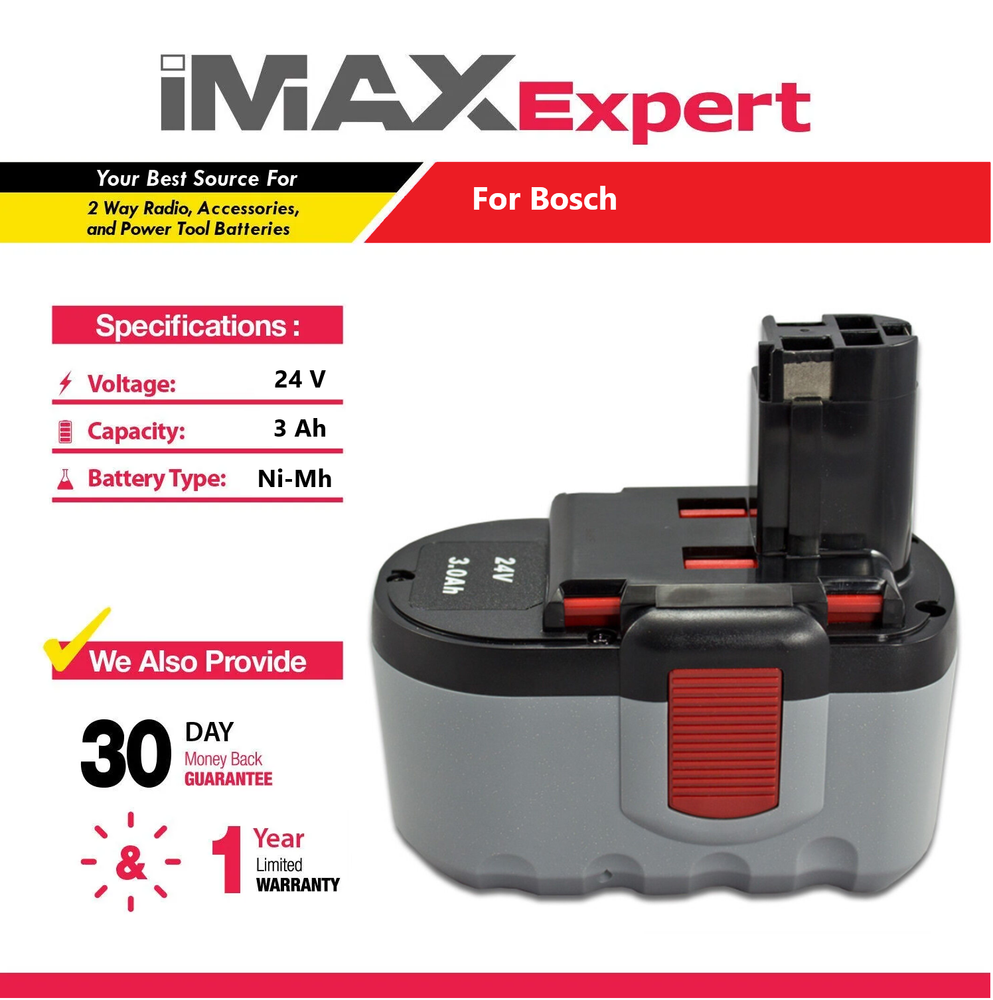 24V 3Ah NiMh Battery for Bosch BAT030 BAT031 BAT240 BAT299