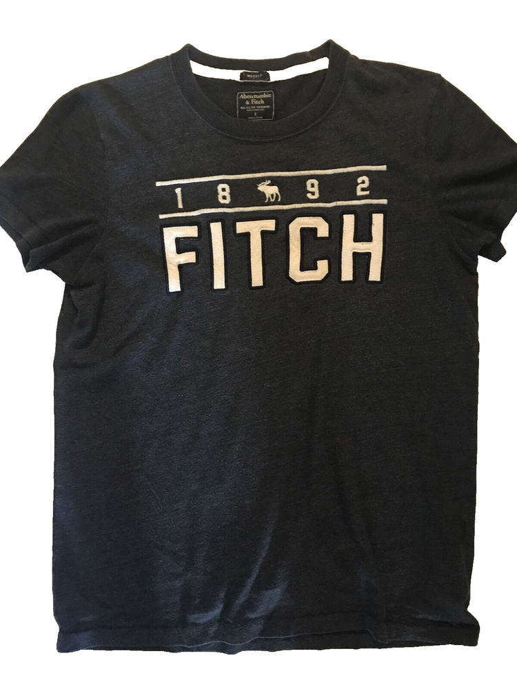 *Men’s Abercrombie &Fitch 1892 Moose Muscle Fit Embroidered Small Blue T-shirt-image