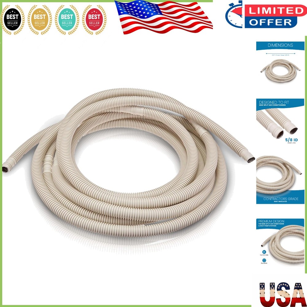 Customizable 20 Ft Drain Hose for Efficient Mini Split AC Condensate Removal-image