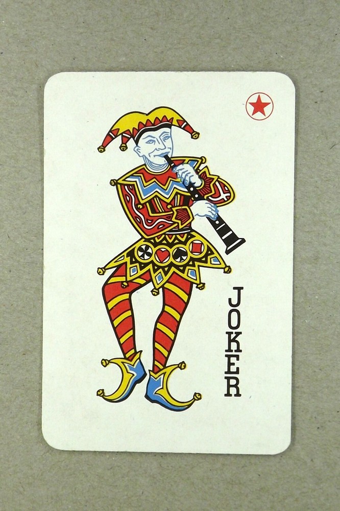 1 x Joker playing card Geometric pattern AC 211