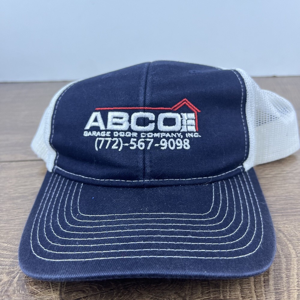 ABCO Garage Door Snapback Hat Blue Adjustable Hat Blue Adult Fit Hat-image
