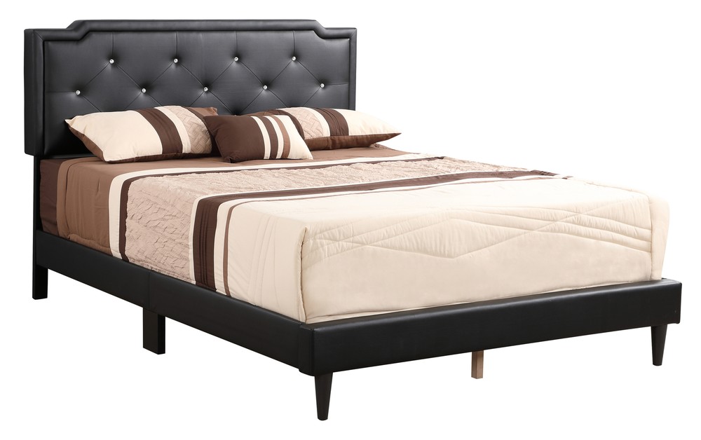 Elegant Black Queen Bed For Modern Bedrooms