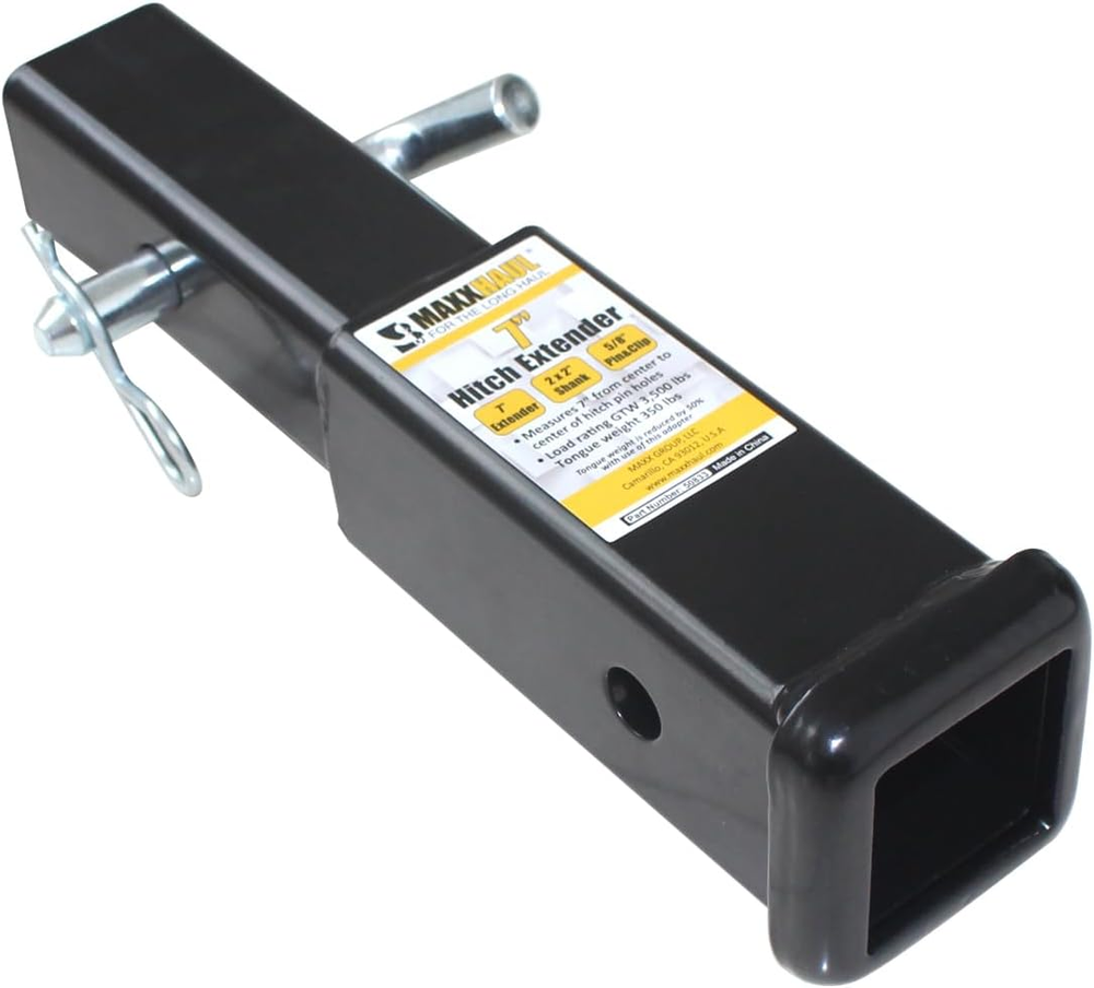 2x2 Inch 7-Inch Hitch Receiver Extender for Trailers