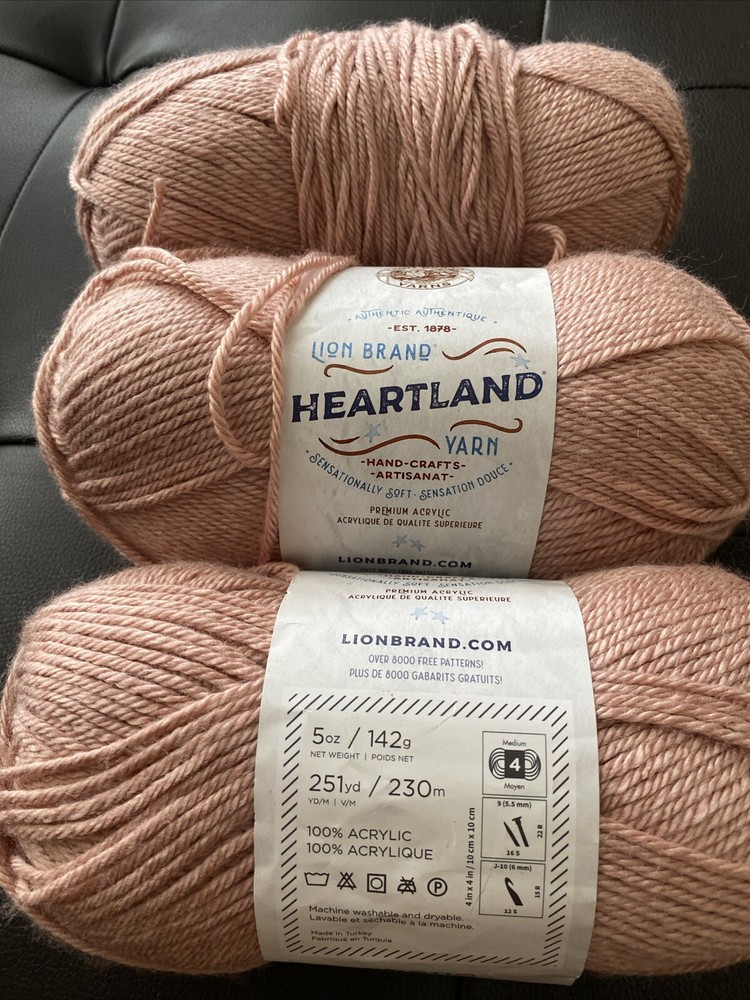Lot Of 3 Lion Brand Heartland Yarn 5 oz 251 yd Medium 4 - Capital Reef Color