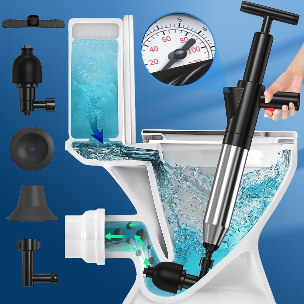Toilet Plunger, Upgraded High Pressure Plunger Air Plungers Sink...