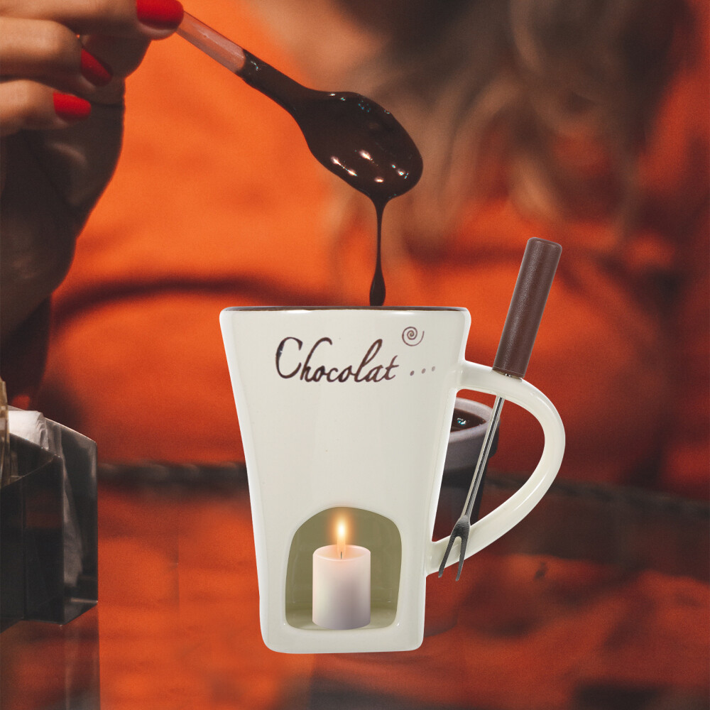 Chocolate Candle Melt Cup Butter Melting Pot Cheese Fondue Set