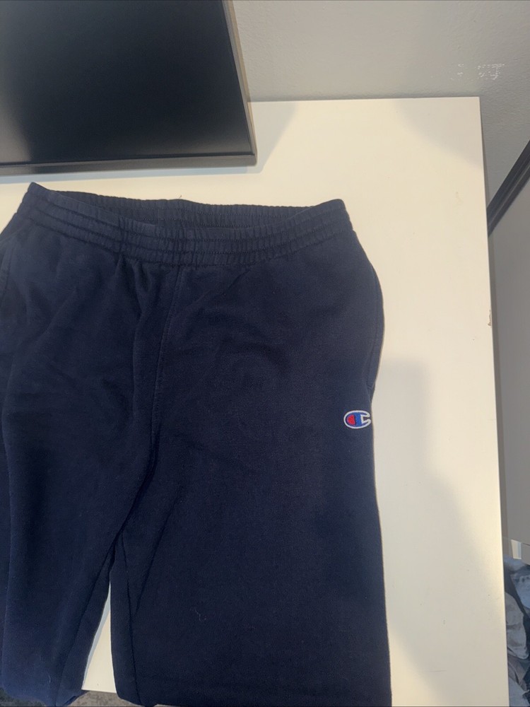 Champion Men's Powerblend Fleece Tapered Joggers in Navy Size XL